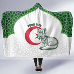 Custom Algeria Football Hooded Blanket 2026 Go Greens Fennec With Islamic Pattern - African Pride