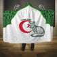 Custom Algeria Football Hooded Blanket 2026 Go Greens Fennec With Islamic Pattern - African Pride