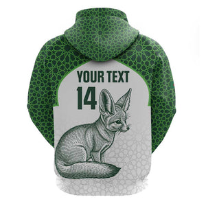 Custom Algeria Football Hoodie 2026 Go Greens Fennec With Islamic Pattern - African Pride