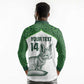 Custom Algeria Football Long Sleeve Polo Shirt 2026 Go Greens Fennec With Islamic Pattern - African Pride