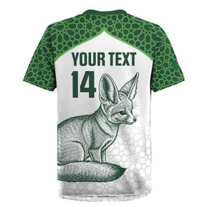 Custom Algeria Football Rugby Jersey 2026 Go Greens Fennec With Islamic Pattern LT14