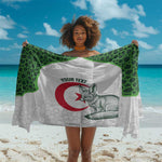 Custom Algeria Football Sarong 2026 Go Greens Fennec With Islamic Pattern - African Pride