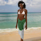 Custom Algeria Football Sarong 2026 Go Greens Fennec With Islamic Pattern - African Pride