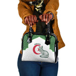 Custom Algeria Football Shoulder Handbag 2026 Go Greens Fennec With Islamic Pattern - African Pride