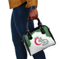 Custom Algeria Football Shoulder Handbag 2026 Go Greens Fennec With Islamic Pattern - African Pride