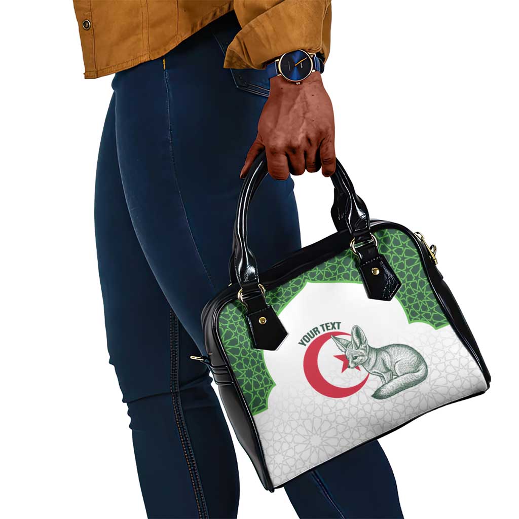 Custom Algeria Football Shoulder Handbag 2026 Go Greens Fennec With Islamic Pattern - African Pride