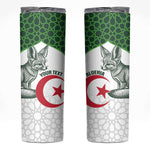 Custom Algeria Football Skinny Tumbler 2026 Go Greens Fennec With Islamic Pattern - African Pride