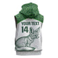 Custom Algeria Football Sleeveless Zip Hoodie 2026 Go Greens Fennec With Islamic Pattern - African Pride