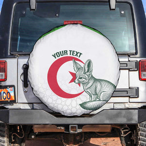 Custom Algeria Football Spare Tire Cover 2026 Go Greens Fennec With Islamic Pattern - African Pride