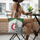 Custom Algeria Football Tote Bag 2026 Go Greens Fennec With Islamic Pattern - African Pride
