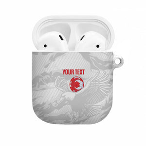 Custom Tunisia Football AirPods Case 2026 Eagles of Carthage White Grunge - African Pride