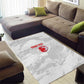 Custom Tunisia Football Area Rug 2026 Eagles of Carthage White Grunge - African Pride