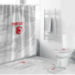 Custom Tunisia Football Bathroom Set 2026 Eagles of Carthage White Grunge - African Pride