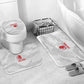 Custom Tunisia Football Bathroom Set 2026 Eagles of Carthage White Grunge - African Pride