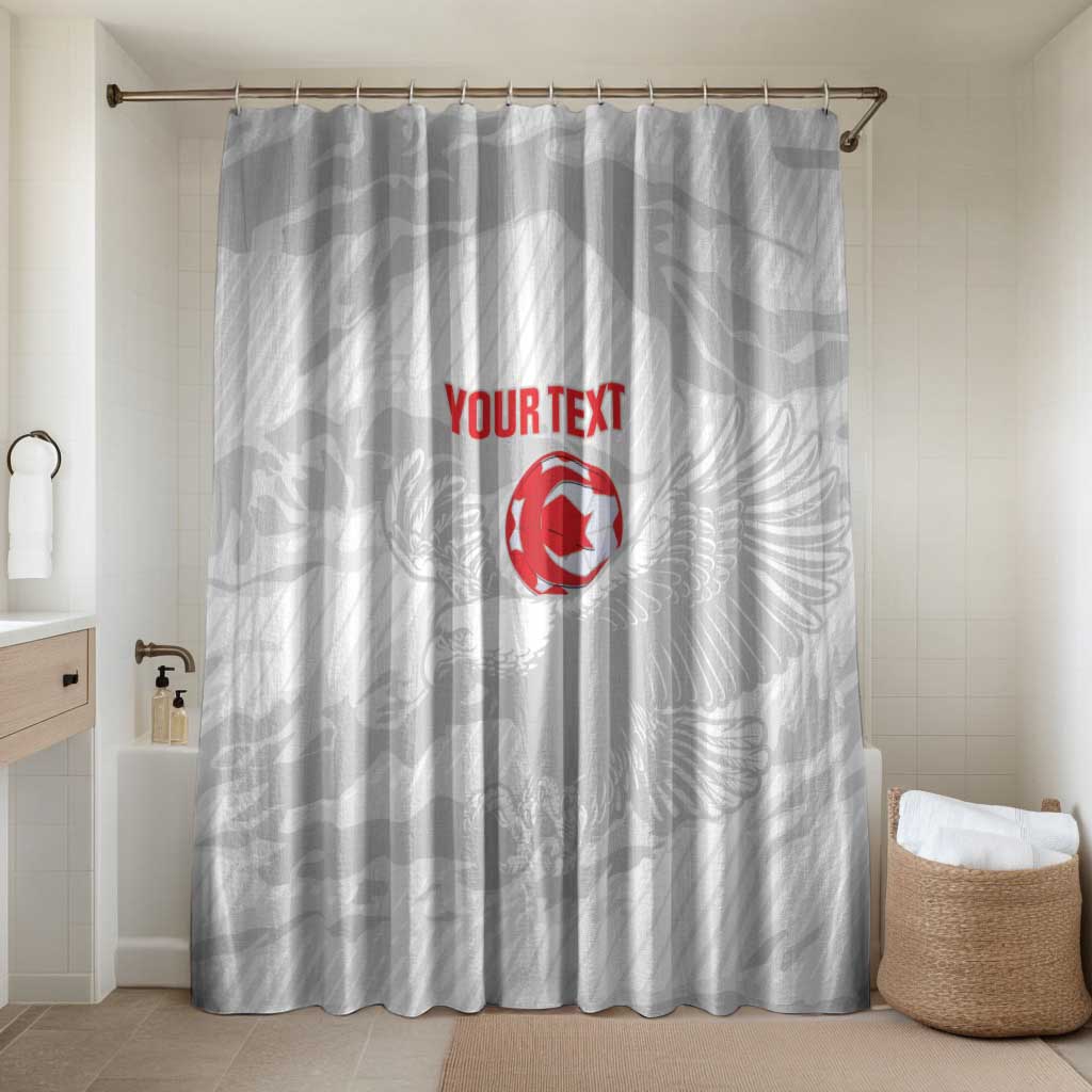 Custom Tunisia Football Bathroom Set 2026 Eagles of Carthage White Grunge - African Pride
