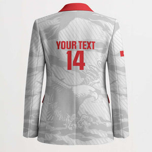 Custom Tunisia Football Blazer 2026 Eagles of Carthage White Grunge - African Pride