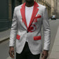 Custom Tunisia Football Blazer 2026 Eagles of Carthage White Grunge - African Pride