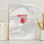 Custom Tunisia Football Canvas Wall Art 2026 Eagles of Carthage White Grunge - African Pride