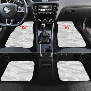 Custom Tunisia Football Car Mats 2026 Eagles of Carthage White Grunge - African Pride