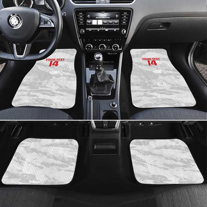 Custom Tunisia Football Car Mats 2026 Eagles of Carthage White Grunge - African Pride