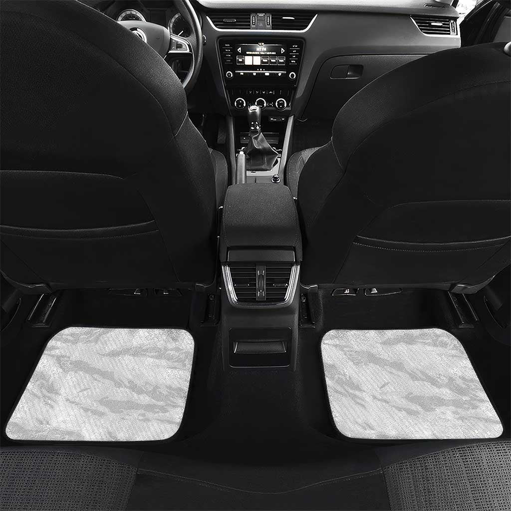 Custom Tunisia Football Car Mats 2026 Eagles of Carthage White Grunge - African Pride