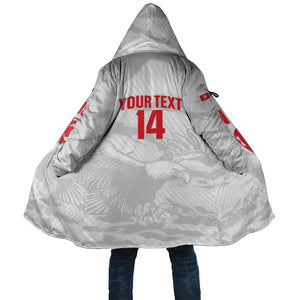 Custom Tunisia Football Cloak 2026 Eagles of Carthage White Grunge - African Pride