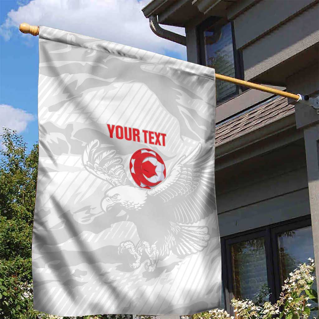 Custom Tunisia Football Garden Flag 2026 Eagles of Carthage White Grunge - African Pride