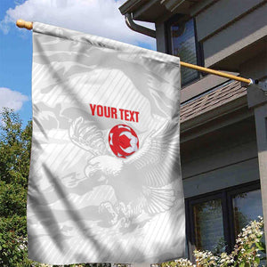 Custom Tunisia Football Garden Flag 2026 Eagles of Carthage White Grunge - African Pride