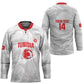 Custom Tunisia Football Hockey Jersey 2026 Eagles of Carthage White Grunge - African Pride