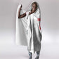 Custom Tunisia Football Hooded Blanket 2026 Eagles of Carthage White Grunge - African Pride
