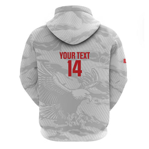 Custom Tunisia Football Hoodie 2026 Eagles of Carthage White Grunge - African Pride