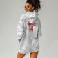 Custom Tunisia Football Hoodie Dress 2026 Eagles of Carthage White Grunge - African Pride