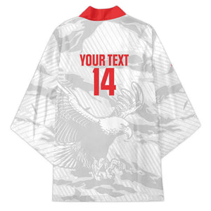 Custom Tunisia Football Kimono 2026 Eagles of Carthage White Grunge - African Pride