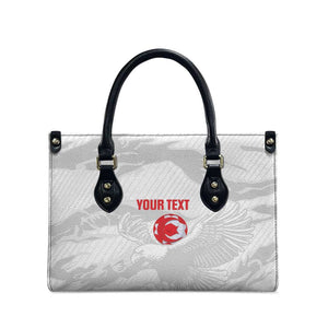 Custom Tunisia Football Leather Bag 2026 Eagles of Carthage White Grunge - African Pride