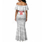 Custom Tunisia Football Mermaid Dress 2026 Eagles of Carthage White Grunge LT14