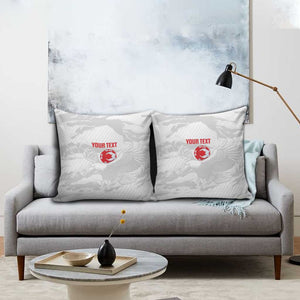 Custom Tunisia Football Pillow Cover 2026 Eagles of Carthage White Grunge - African Pride
