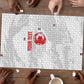 Custom Tunisia Football Puzzle 2026 Eagles of Carthage White Grunge - African Pride