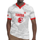 Custom Tunisia Football Rugby Jersey 2026 Eagles of Carthage White Grunge LT14