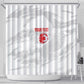 Custom Tunisia Football Shower Curtain 2026 Eagles of Carthage White Grunge - African Pride