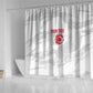 Custom Tunisia Football Shower Curtain 2026 Eagles of Carthage White Grunge - African Pride