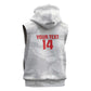 Custom Tunisia Football Sleeveless Hoodie 2026 Eagles of Carthage White Grunge - African Pride