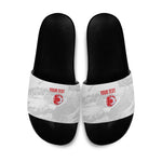 Custom Tunisia Football Slide Sandals 2026 Eagles of Carthage White Grunge - African Pride