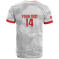 Custom Tunisia Football T shirt 2026 Eagles of Carthage White Grunge LT14