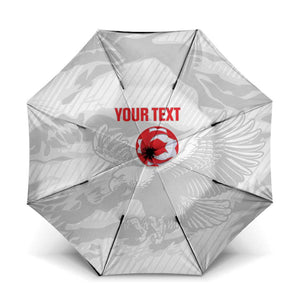Custom Tunisia Football Umbrella 2026 Eagles of Carthage White Grunge - African Pride