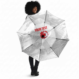 Custom Tunisia Football Umbrella 2026 Eagles of Carthage White Grunge - African Pride