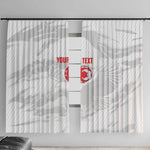 Custom Tunisia Football Window Curtain 2026 Eagles of Carthage White Grunge - African Pride