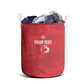 Custom Tunisia Football Laundry Basket 2026 Eagles of Carthage Red Grunge - African Pride