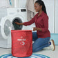 Custom Tunisia Football Laundry Basket 2026 Eagles of Carthage Red Grunge - African Pride