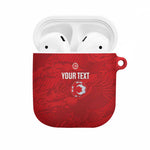 Custom Tunisia Football AirPods Case 2026 Eagles of Carthage Red Grunge - African Pride