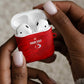 Custom Tunisia Football AirPods Case 2026 Eagles of Carthage Red Grunge - African Pride